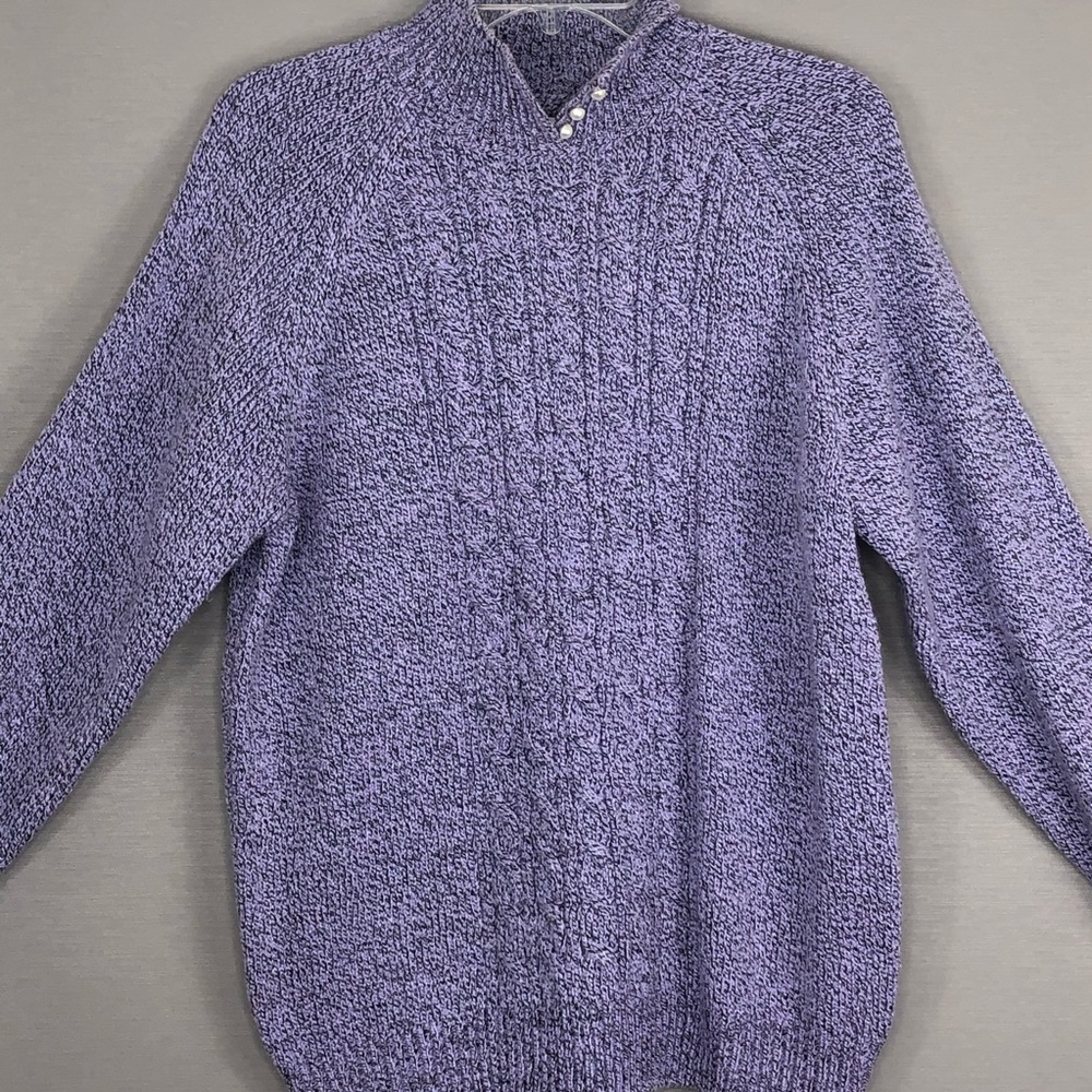 Rebecca Malone Sweater Purple Heather Women’s SZ M